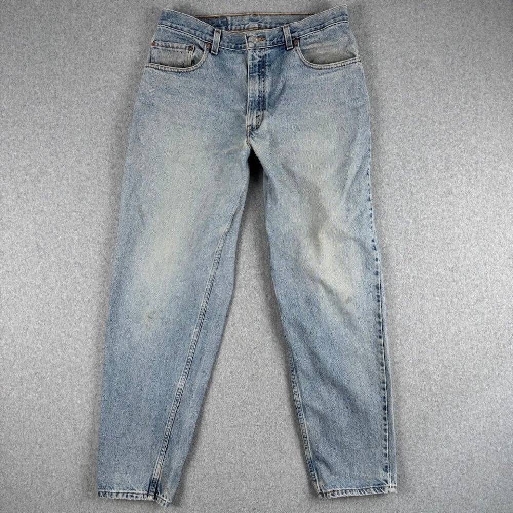 Vintage Levis 560 Jeans Mens 34x32 Light Wash Loose Fit Tapper Leg‎ Distressed